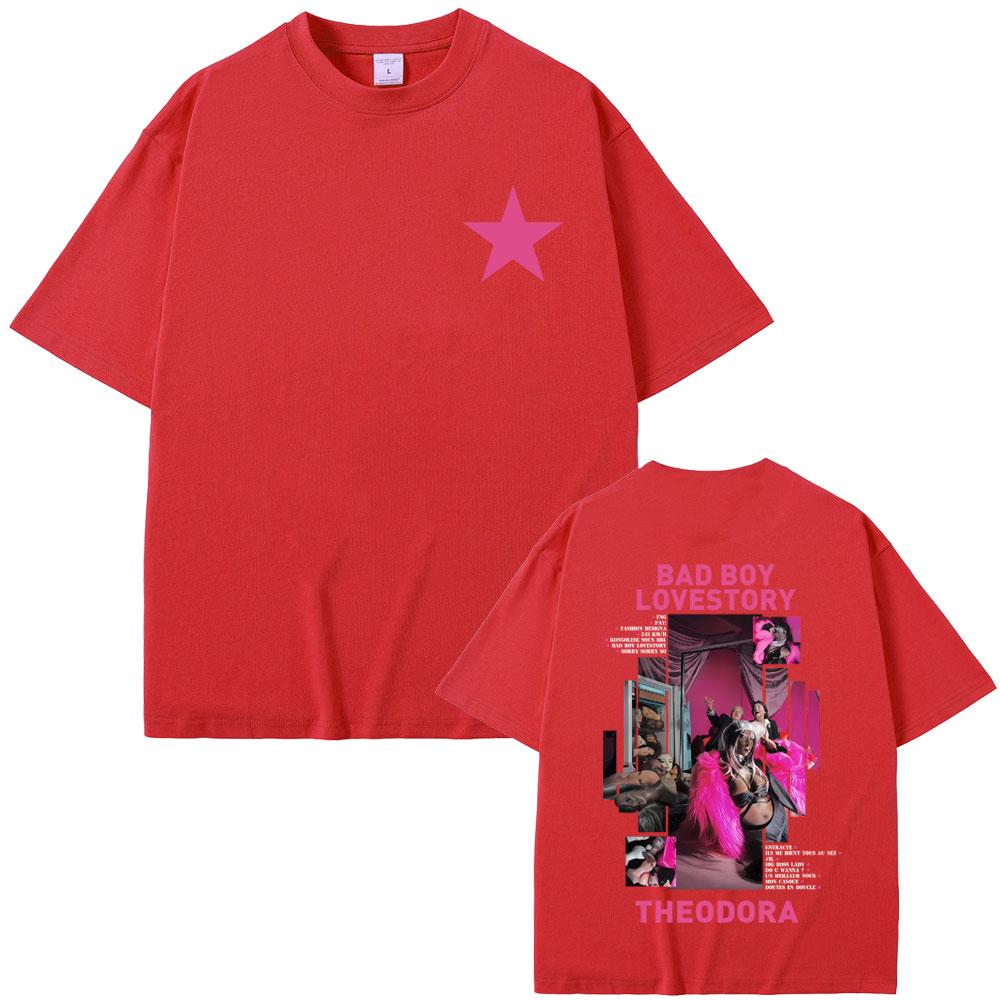 Rapper Theodora Mega Bbl Bad Boy Lovestory Graphic Tshirt Men Women Hip Hop Fashion Pop Music T Shirt Male Casual Cotton Tshirt
