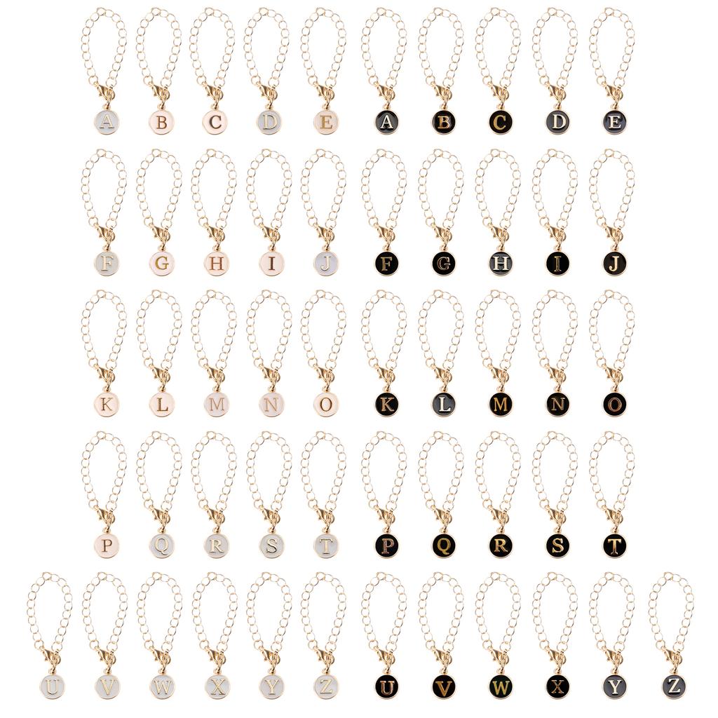 Буква Шарм Аксессуар для Чашки Уникальный Круглый Шарм для Ручки для Брелока Рюкзака Цепочка для Ручки Водяной Чашки с Застежкой-Лобстером