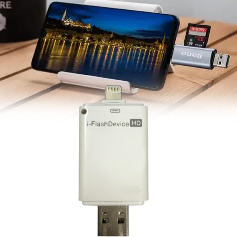 USB-картридер Apple Lightning с поддержкой карт TF для Mac OS, с поддержкой MicroSD и совместимостью OTG, для фотографов
