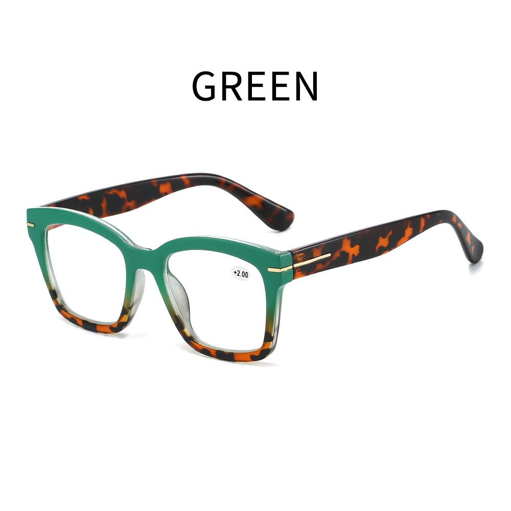 Men Women Fashion Retro HD Full Frame Reading Glasses Neutral Fashion New Luxury Oversized Frame Reading Presbyopia Glasses +4.0