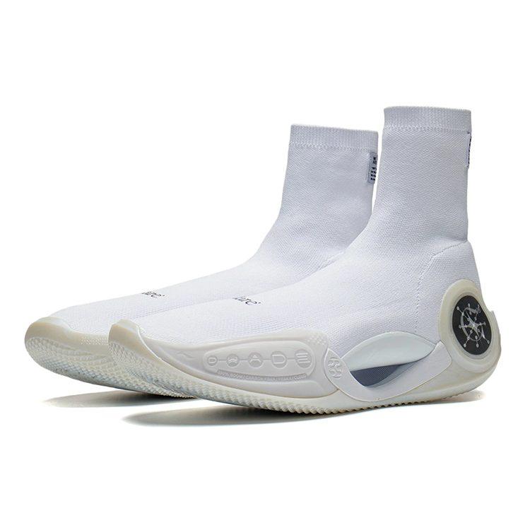 Glare x Li Ning WOW 9 Way Of Wade 9 LS Устойчивые к истиранию Дышащие Высокие Баскетбольные кроссовки Мужские Белые ABCS073-3