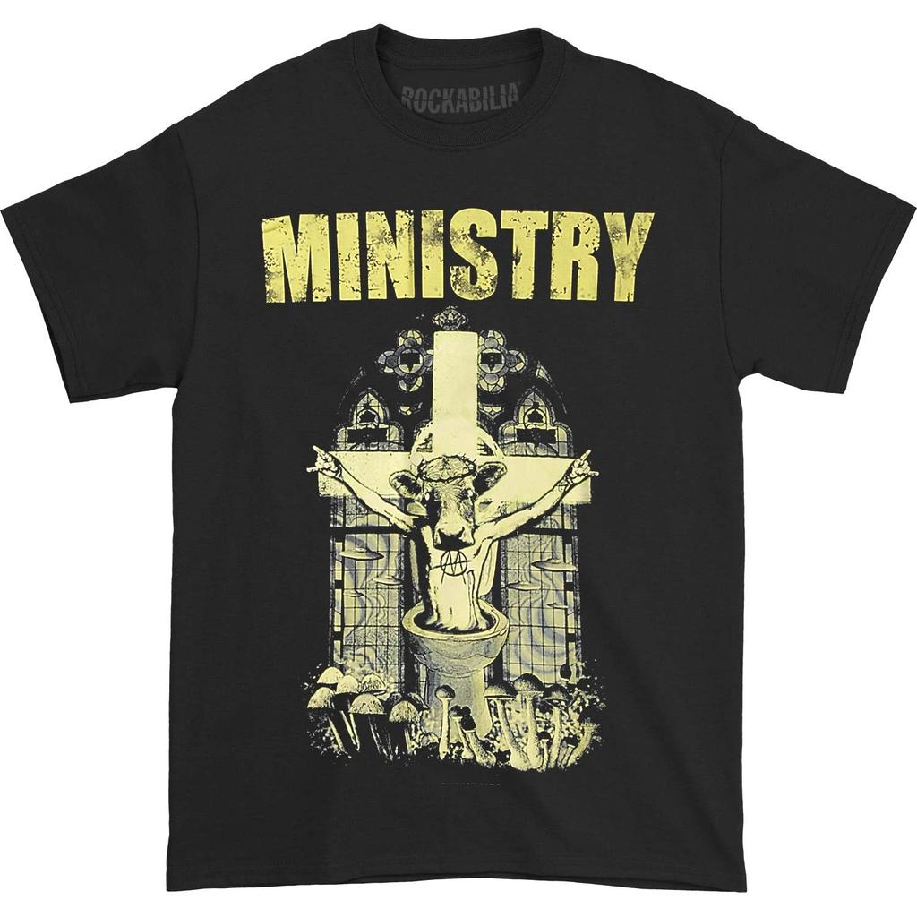 Men's Ministry Holy Cow Block Letters T-shirt Medium Black