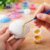 Handmade Shell Painting Kit 1/2 Sets DIY Craft Kit, with Natural Shells, Modeling Clay, Pigments, Seashell Glue, Eyes, Art Crafts Supplies Set