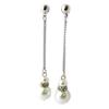 Les Trésors De Lily [N6286] - Silver Ivory Designer 'Sissi' Earrings