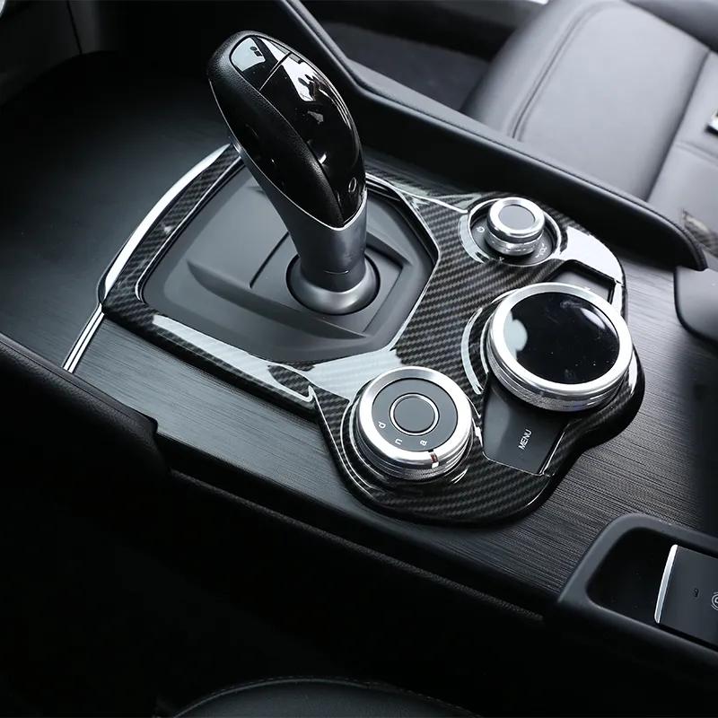 ABS автомобильный центр управления панелью переключения передач рамка, подходящая для Alfa Romeo Giulia Stelvio 2017-автомобильный интерьер