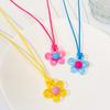 Милое красочное цветочное ожерелье с подвеской для женщин, креативный темперамент, колье на ключицу, ювелирные аксессуары Harajuku