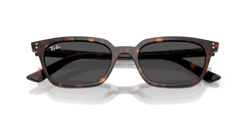 Ray-Ban RB4456F ZAYA 13598752 52 Гавана / Темно-серый Поляризационные Солнцезащитные Очки Азиатской Посадки