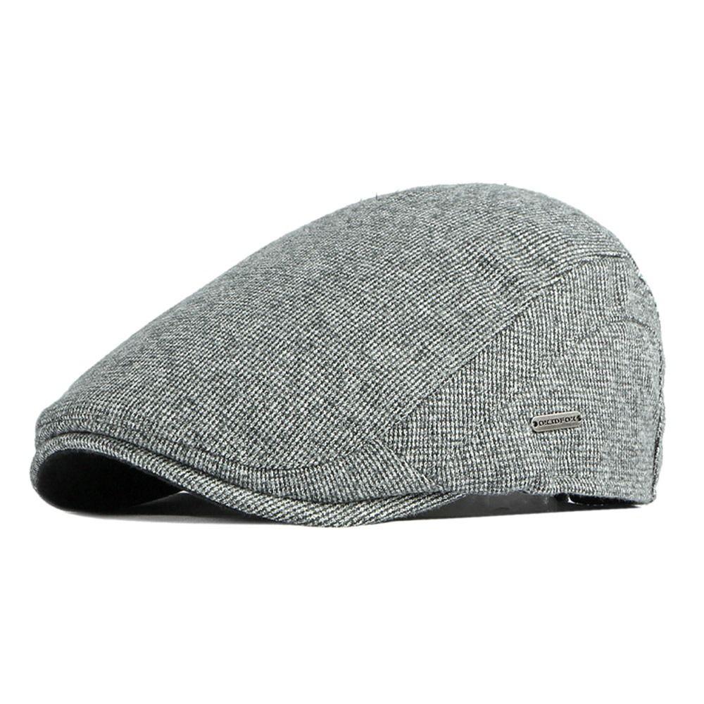 Fashion Winter Beret Hat Thick Warm Casual Newsboy Hat Soft Retro Leisure Visor Cap Men Women