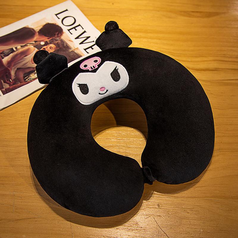 Kuromi U Neck Pillow With Adjustable Buckle For Car Drivers And Commuters