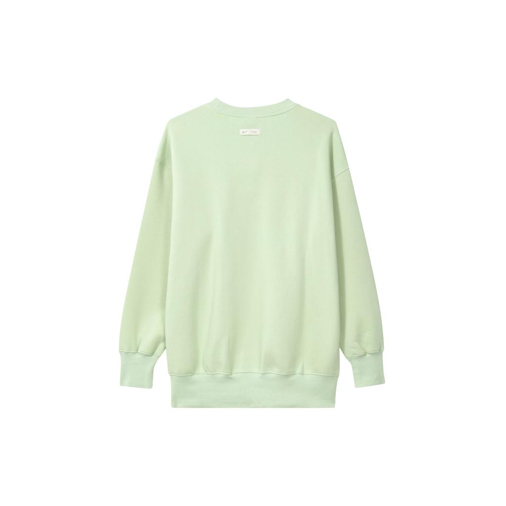 Nike Спортивная одежда Phoenix Fleece Letter Crewneck Pullover Sweatshirt Women Sweatshirt Light-Olive-Grey FN3655-371