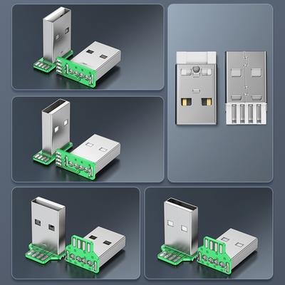 Ассортимент разъемов для монтажа на печатную плату USB 2.0 USB 4Pin/Type C 5Pin PCB Mount Socket Разъем для подключения блока питания для телефона