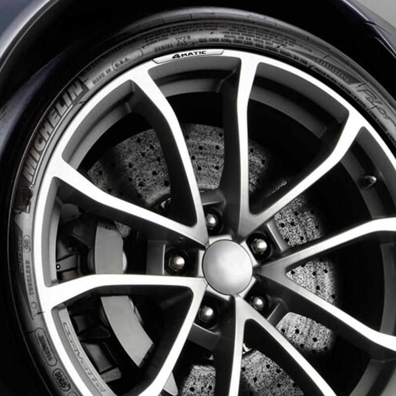 Металлический значок 4MATIC, декоративная наклейка на ступицу колеса, подходит для ABCESRGM ML SL CL Class X164 X166 X204 A45, наклейка на колесо автомобиля, Стайлинг автомобиля