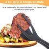Leeseph 2-в-1 щипцы-лопатки, щипцы для переворачивания яиц, приспособление для приготовления рыбы, блинов, французских тостов, омлета, лопатка для мяса для домашней кухни