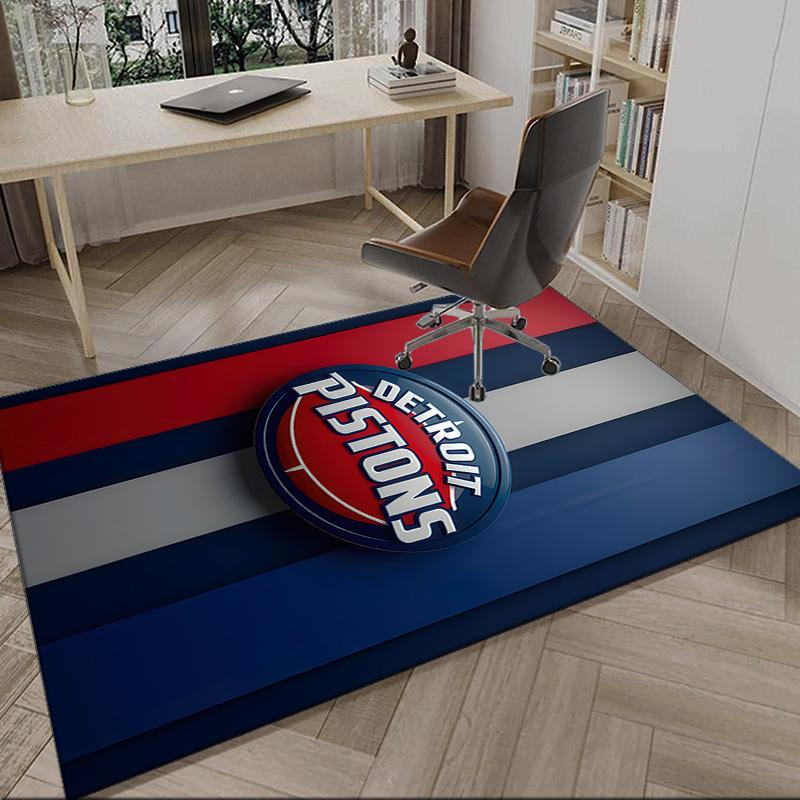 Detroit Basketball Art Carpet, Kitchen Rugs, Yoga Mat, Non-Slip Mats, Rug for Bathroom, Living Room bedroom, Camping Rugs Christmas Gift