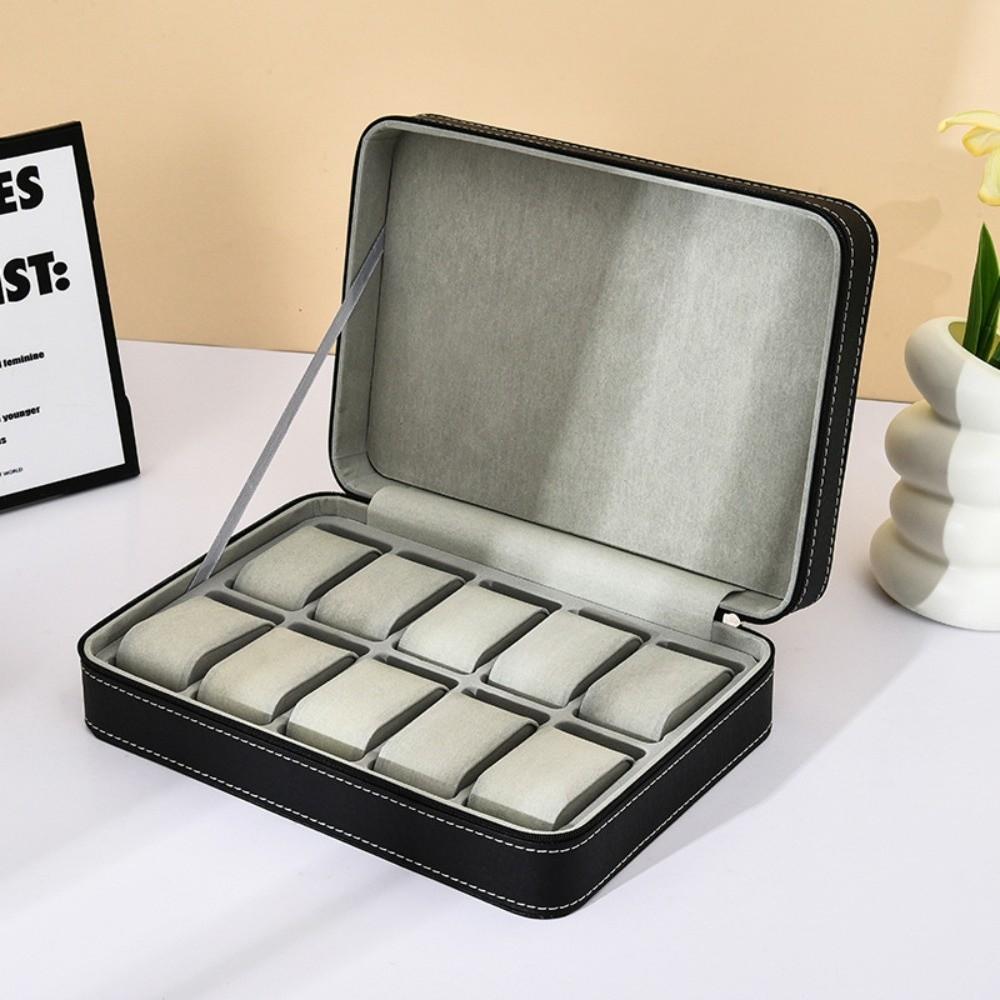 6/10/12 Grids Watch Display Box PU Watch Organizer Watch Storage Box Father's Day Gifts