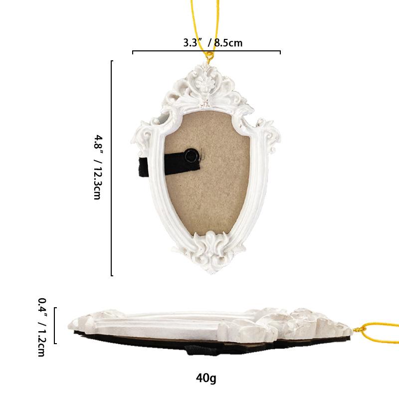 European Mini Golden Retro Small Photo Frame Home Decor Picture Frame Room Wall Decoration Pendant Accessory Resin Handicrafts