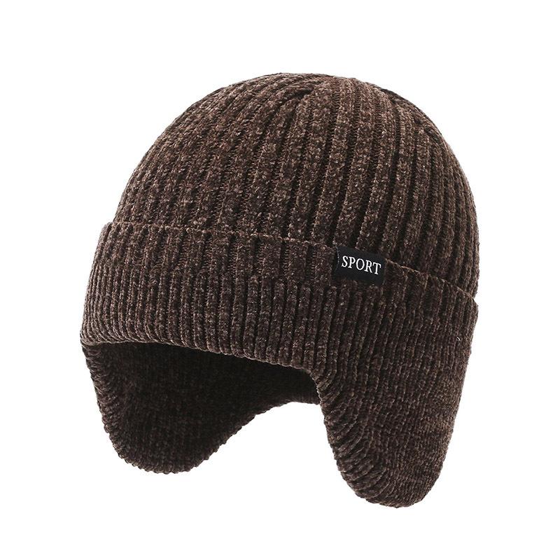 New Add Fur Lined Warm Winter Hats Stylish Men Women Soft Beanie Hat Classic Knitted Earflap Hat Warm Caps With Ears