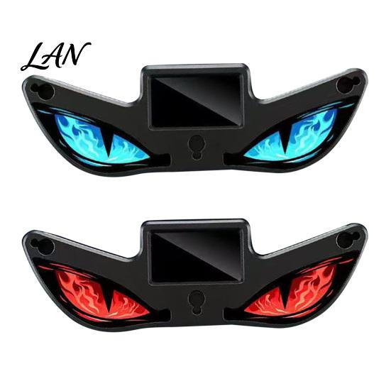 Night Driving Atmosphere Lamp Solar Devil Eyes Light for Windshield, Magnetic Installation Window Warning Sign with Three USB Rechargeable Car