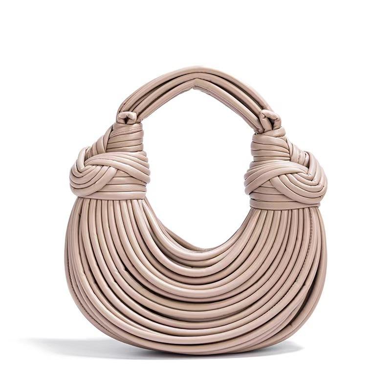 Плетеная сумка через плечо для женщин, маленькая сумка-клатч из искусственной кожи, женская сумка-сумка с ручкой сверху в виде лапши, сумка-тоут для выпускного вечера