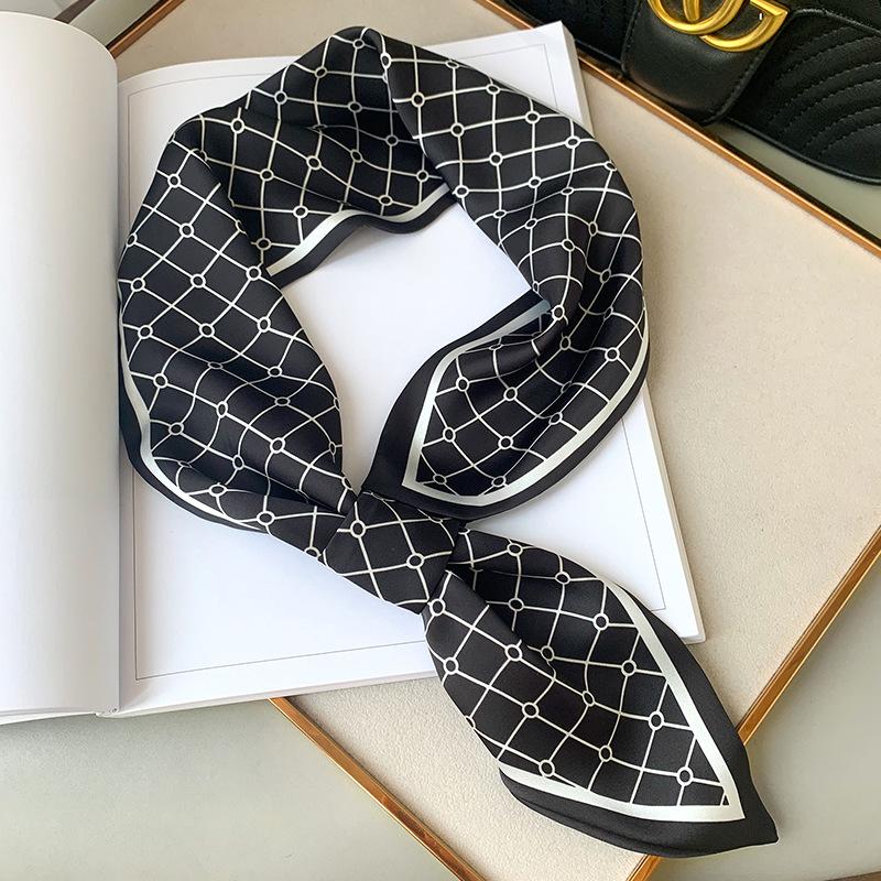 New Pashmina Silk Scarf Foulard Neckerchief Bandana Luxury Brand Female Hair Scarves Shawl Wraps Headband Hijab Cachecol