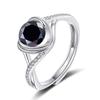 Bague Ringen Женское обручальное кольцо с крестом в один карат из камня Mosang из чистого золота 925 пробы, свадебные украшения, измененный размер