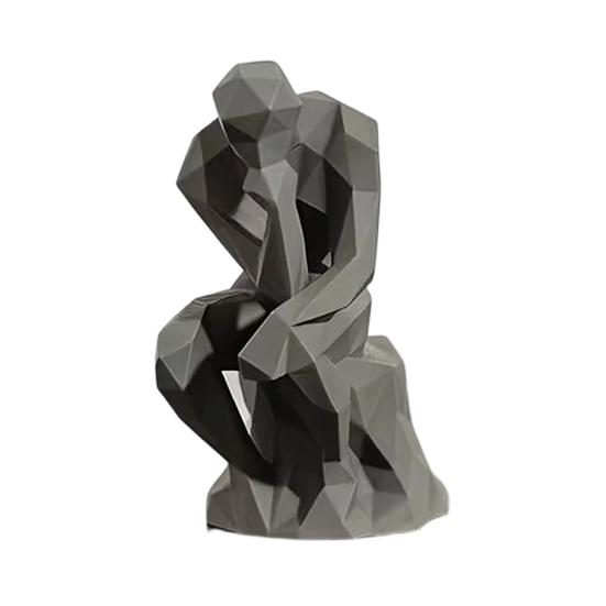 Украшения 'Мыслитель' 3D-печать Скандинавский стиль Статуэтка Компактная Современное искусство Фигурка Острые грани Настольная Книжная полка Скульптура