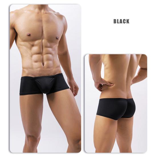 Men Underpants U Convex Sweat Absorbing Male Stretchy Low Waist Panties for Daily