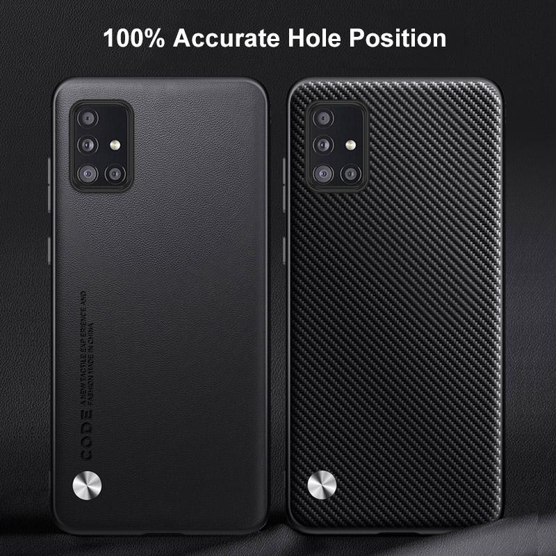 Роскошный чехол из искусственной ПУ кожи для Samsung Galaxy A51 4G, задняя крышка, матовый силиконовый противоударный защитный чехол для телефона Samsung A51 5G