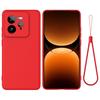 For Realme GT 7 Pro 5G Case Liquid Silicone Phone Back Cover with Hand Strap