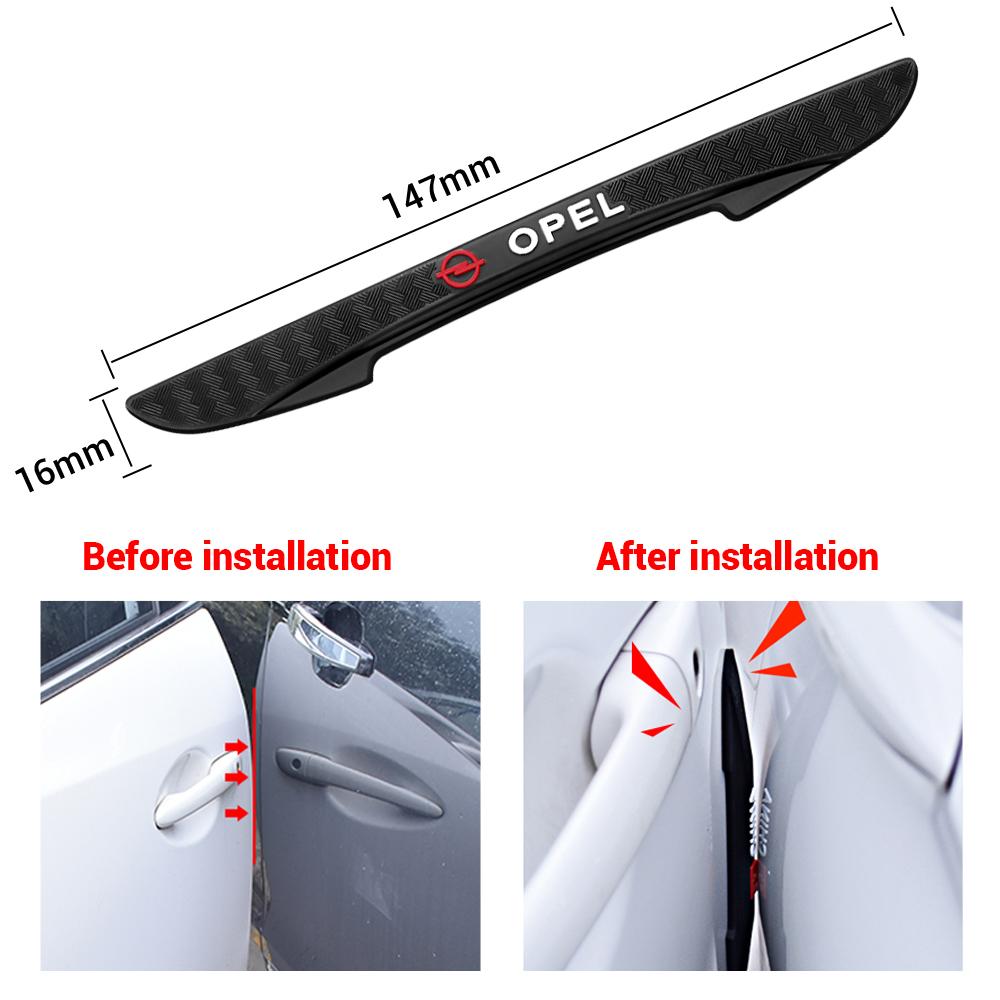 4pcs 3D Car Door Anti-Collision Bumper Strip Guards Side Protector Sticker for Opel Astra H G Insignia Mokka Zafira Corsa Ampera VS5