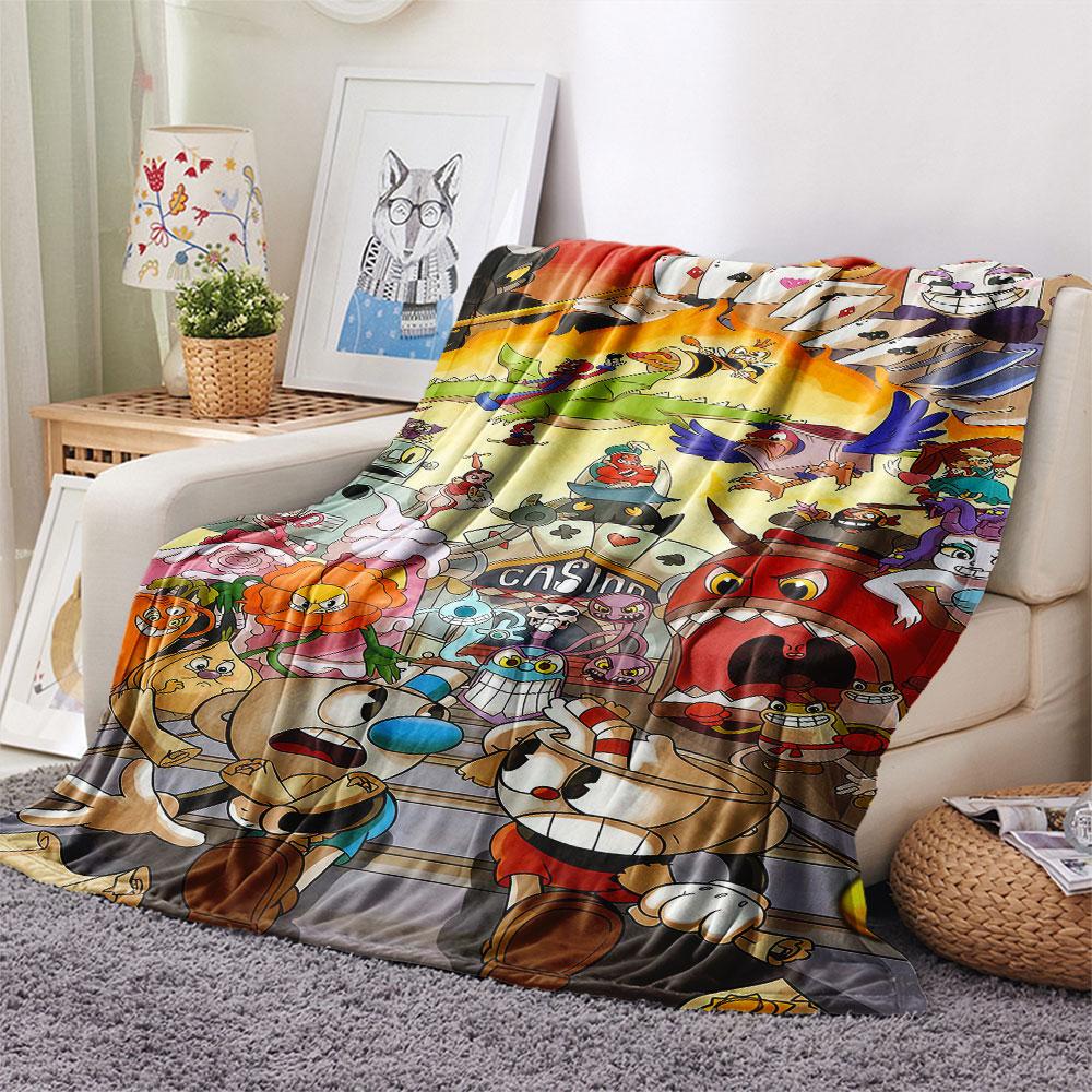 Cuphead poster Blanket, High quality Comfortable for All Seasons, Home Decor, Warmth and Comfort