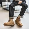 Мужские ретро ботильоны, обувь, модная повседневная обувь для вождения, черные, коричневые, с широким носком, высокие, больших размеров