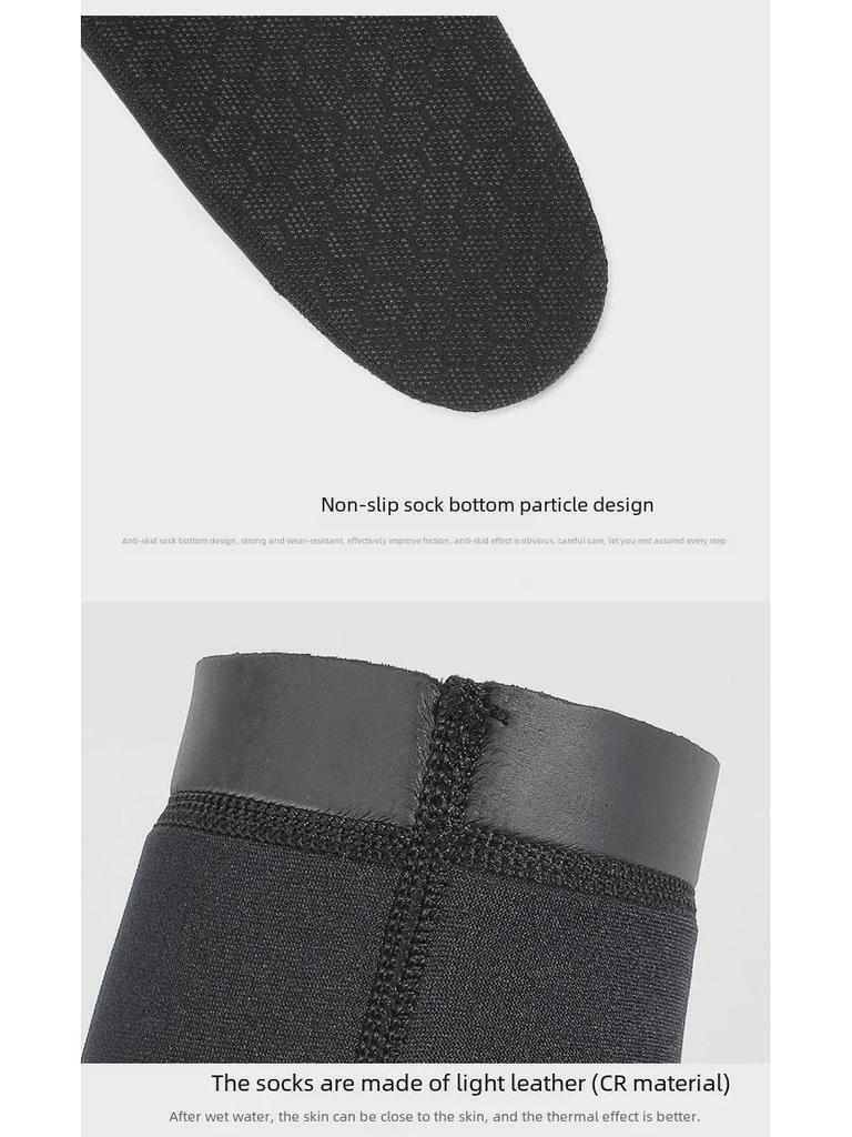 Носки для дайвинга и сноркелинга толщиной 3 мм с защитой от холода: Нескользящая, антипрокольная, теплая пляжная обувь с защитой лодыжки для зимнего плавания
