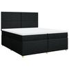 Maison Exclusive - Sommier à lattes de lit avec matelas Noir 200x200 cm Tissu