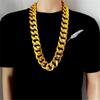 Hip Hop CCB Exaggerated Big Gold Chain Plastic Simulation Gold Necklace Personality Performance Festival Performance Props Accessories