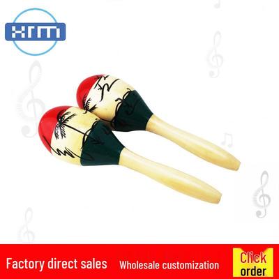 Расписной кокосовый шейкер деревянный песочный шар - инструмент Орфа (1 кусок)