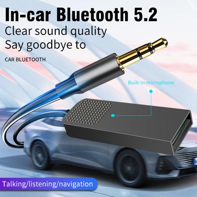 Автомобильный Aux Bluetooth 5,2 адаптер USB к разъему 3,5 мм аудио ключ BT приемник передатчик комплект громкой связи для автоматического беспроводного динамика музыкальный плеер