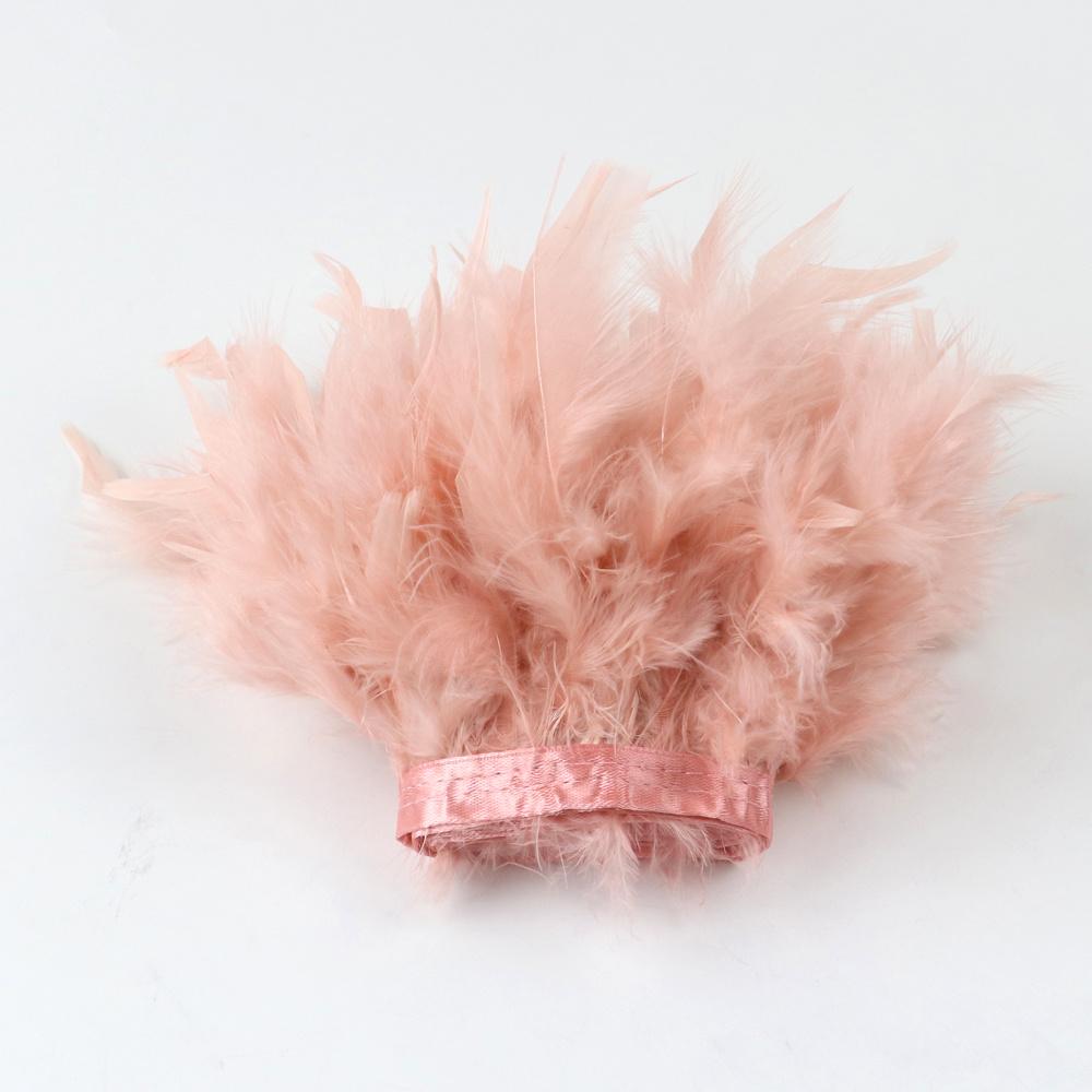 1 метр Натуральная отделка бахромой из перьев индейки 4-6 дюймов Пушистая лента из перьев марабу для рукоделия, шитья, украшения свадебного платья