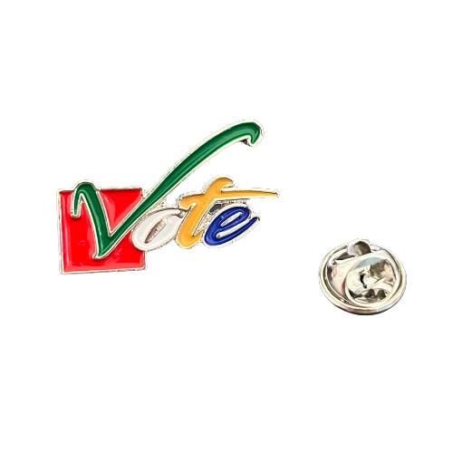 Brooch Order of the Eastern Star  VOTE Letter Collection Green Red Blue Enamel Pearl Lapel Pin OES Brooches Jewelry