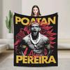Alex Pereira Poatan Fighting Fleece Throw Blanket for Bed Car Sofa  Super Soft Knitted Multifunctional Combat Sport Design Blank