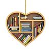 Heart Shaped Christmas Ornament Acrylic Bookshelf Xmas Tree Hanging Decorations 2D Flat