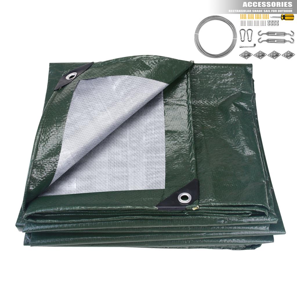 Водонепроницаемый брезент Большой прочный тент Устойчивый к УФ-излучению, разрывам и проколам брезент с люверсами Садовый навес от дождя Навес