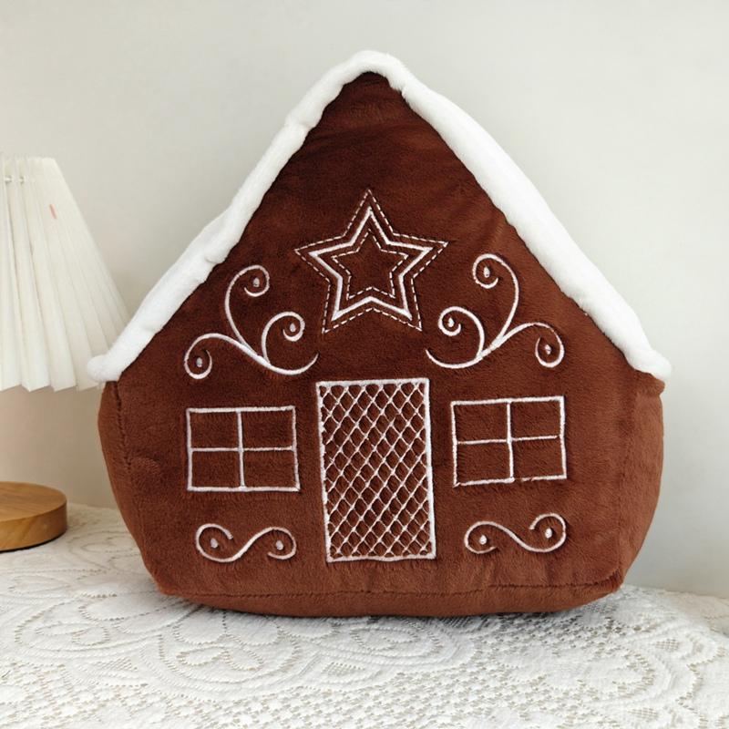 Christmas Tree Socks Ginger Bread Plush Toys Pillow Stuffed Chocolate Cabin House Decor Candy Cane Xmas Parsty Pillow Doll