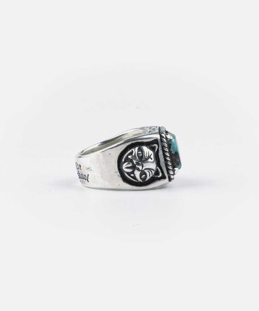 Sheen666 Crazy Cat Turquoise Silver Ring (Type B)