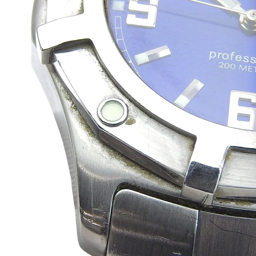 Tag Heuer 2000 Эксклюзивные Часы WN1112 синий Циферблат Нержавеющая Сталь Кварцевые Аналоговый дисплей мужские Б/У