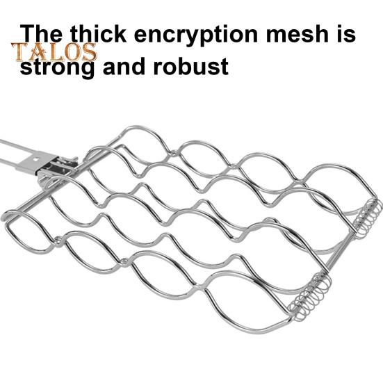 Корзина для гриля из кукурузы с деревянной ручкой, складные корзины для гриля из нержавеющей стали, стойка для барбекю на открытом воздухе для рыбы, креветок, овощей