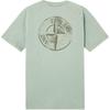 STONE ISLAND Футболка с логотипом Slim Fit с круглым вырезом Мужские топы Шалфейно-зеленый K1S152100020S0080-V0055