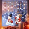 Christmas Window Sticker Snowman Lights Santa Glass Static Sticker Decoration Non-adhesive Double-sided Printing