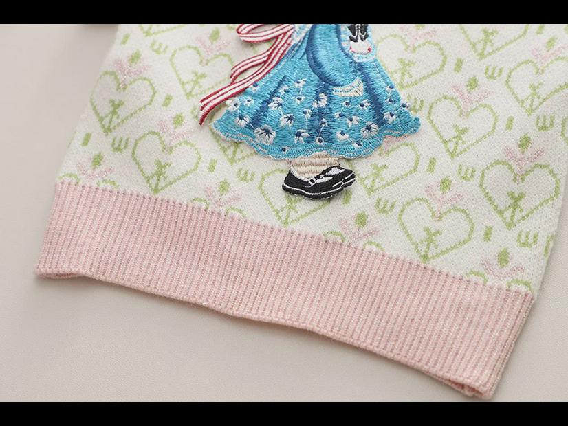 Комплект из трех предметов: кружевной свитер и жилет для девочек: Рубашка с лацканами, топ с длинными рукавами и джинсы для детей от 1 до 5 лет