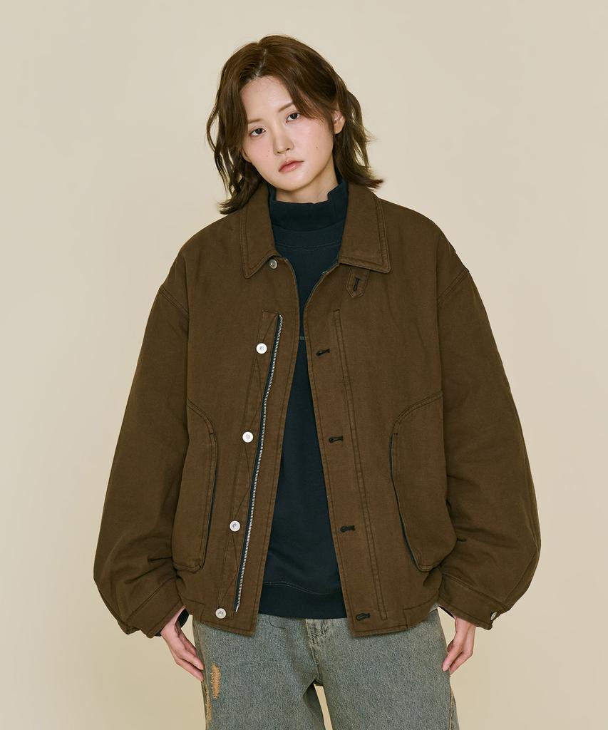 NONTYPE Canvas Coach Bomber (Brown)